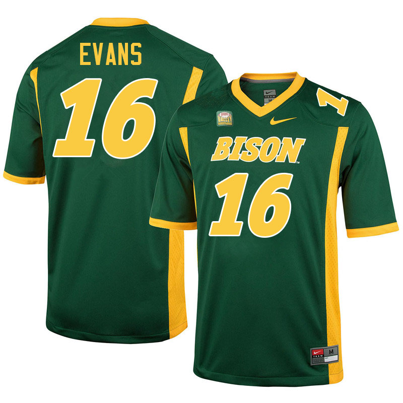 North Dakota State Bison #16 Silas Evans College Football Jerseys Stitched-Green